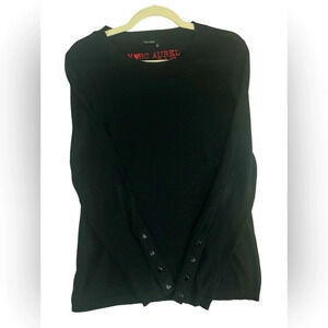 Marc Aurel long black metallic sweater… so tough to photograph size L see below